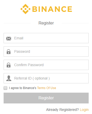 how to sign up binance account