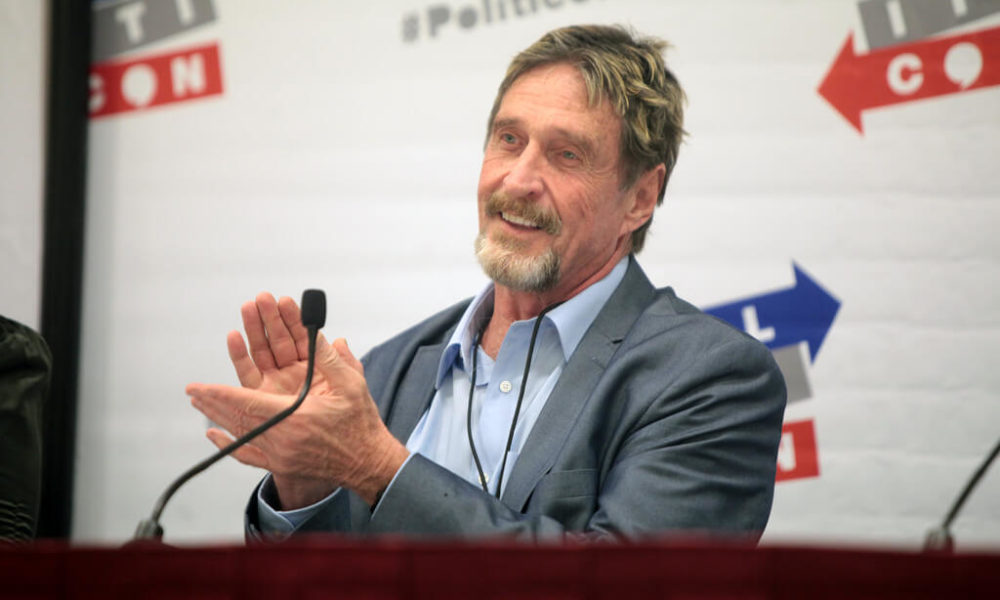 McAfee called financial institutions not to do business with Reserve bank of India (RBI)