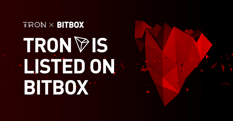 TRON [TRX] is now available on BITBOX Crypto Exchange