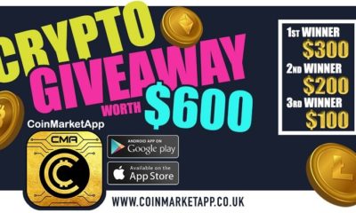 CoinMarketApp, an app for crypto traders is Giving Away $600 worth of Crypto